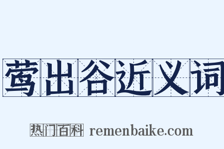 莺出谷近义词是什么意思的图片